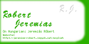 robert jeremias business card